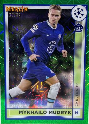 2022 Topps Merlin Chrome UEFA Club Competitions #41 Green Mojo Refractor /99