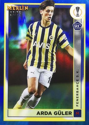 2022 Topps Merlin Chrome UEFA Club Competitions #43 Blue Refractor /75