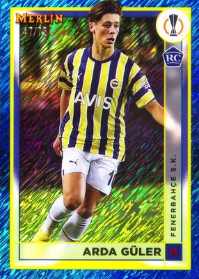 2022 Topps Merlin Chrome UEFA Club Competitions #43 Blue Shimmer Refractor /75