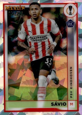 Savio 2022 Topps Merlin Chrome UEFA Club Competitions #109 Atomic 