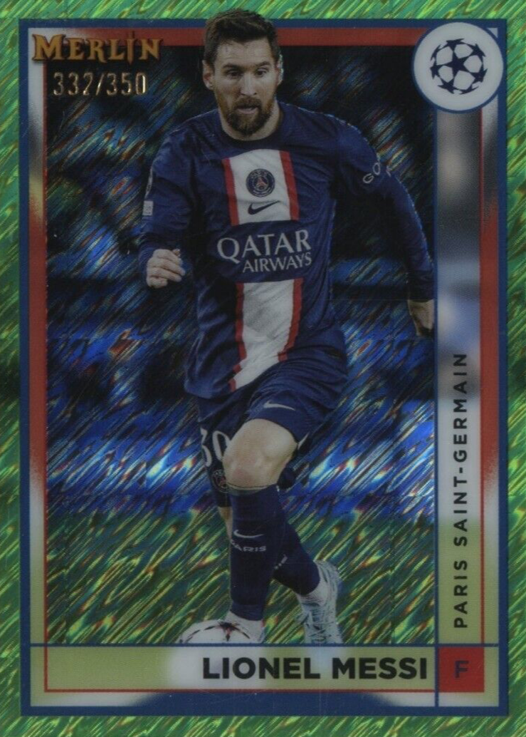 Lionel Messi 2022 Topps Merlin Chrome UEFA Club Competitions