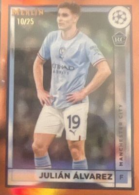 2022 Topps Merlin Chrome UEFA Club Competitions #94 Orange Refractor /25