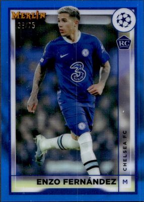 2022 Topps Merlin Chrome UEFA Club Competitions #147 Blue Refractor /75