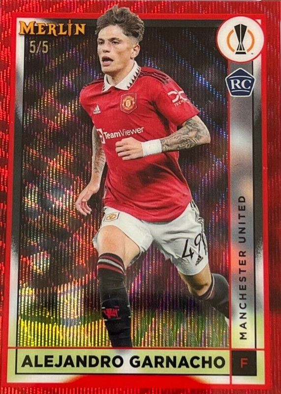 2022 Topps Merlin Chrome UEFA Club Competitions #96 Red Wave Refractor /5