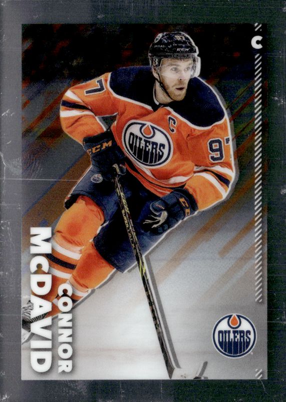 Connor McDavid 2022 Topps Chrome NHL Sticker Collection #193 Base PSA 10