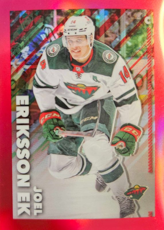 2022 Topps Chrome NHL Sticker Collection #253 Red Refractor /5