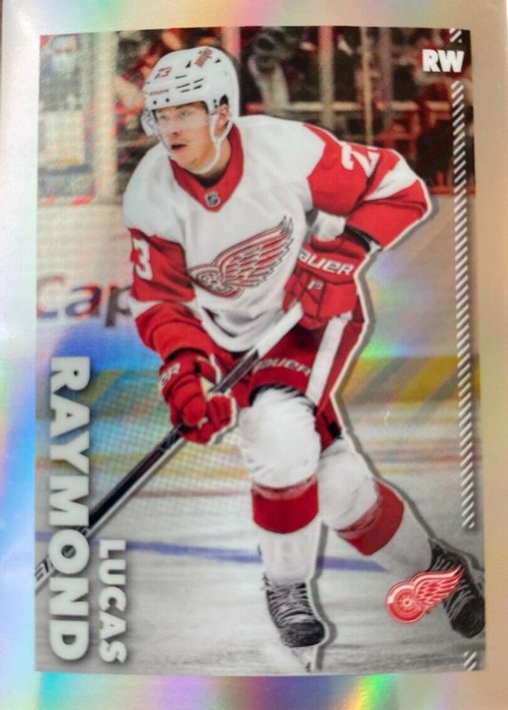 Lucas Raymond 2022 Topps Chrome NHL Sticker Collection #179 Refractor /99 RAW