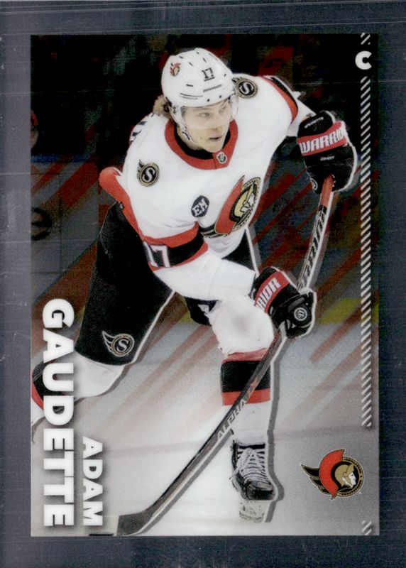 Adam Gaudette 2022 Topps Chrome NHL Sticker Collection #348 Base PSA 10