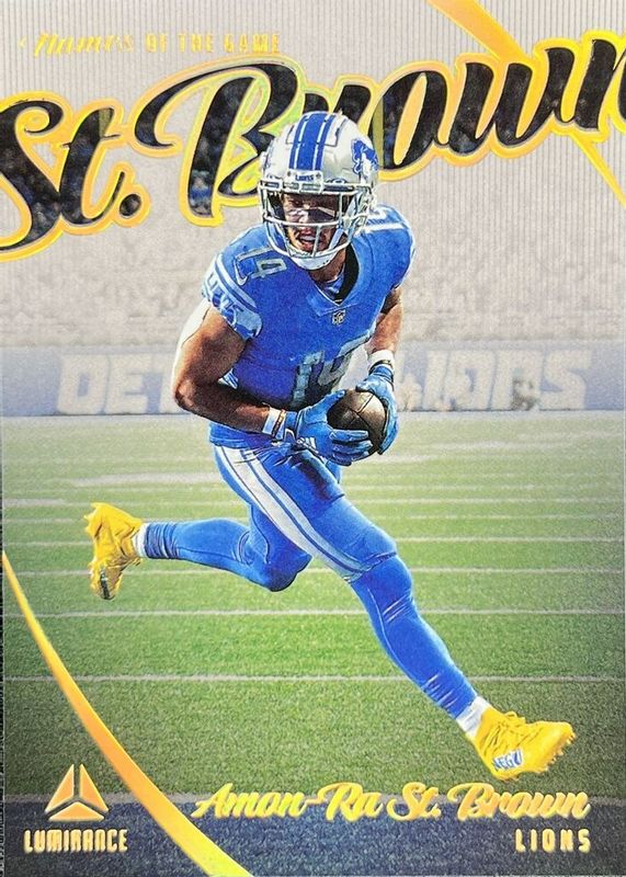 Amon-Ra St. Brown 2023 Luminance #NG-18 Names of the Game /(SSP) RAW