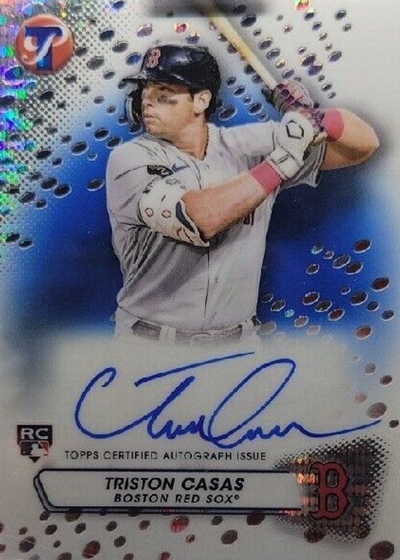 Triston Casas 2023 Topps Pristine #PA-TC Pristine Autographs - Blue Refractor /75 Rookie RAW