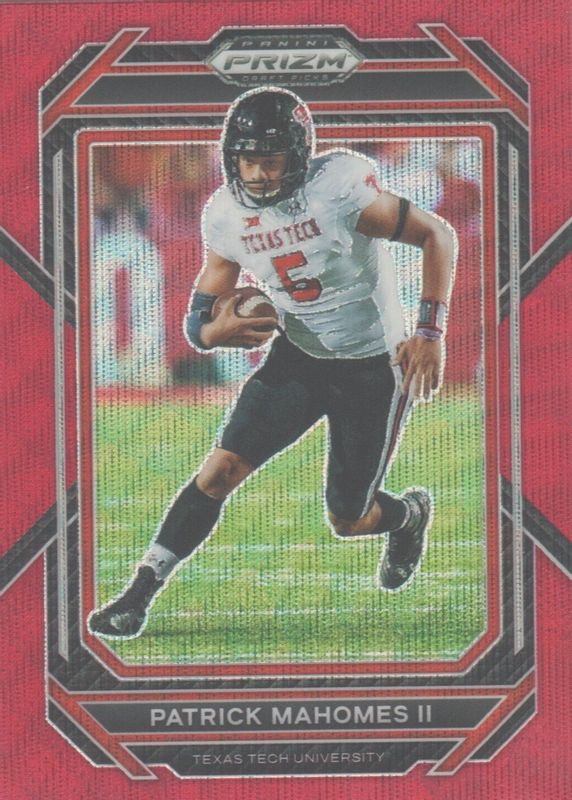 Patrick Mahomes II 2023 Prizm Draft Picks #81 Ruby Wave PSA 10