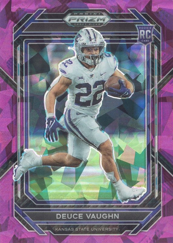 Deuce Vaughn 2023 Prizm Draft Picks #126 Purple Ice /149 Rookie PSA 10