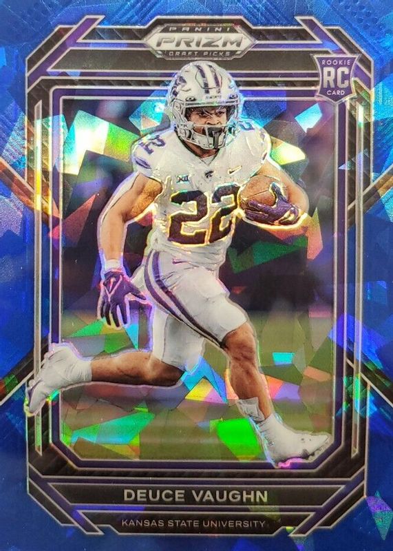 Deuce Vaughn 2023 Prizm Draft Picks #126 Blue Ice /99 Rookie SGC 9.5