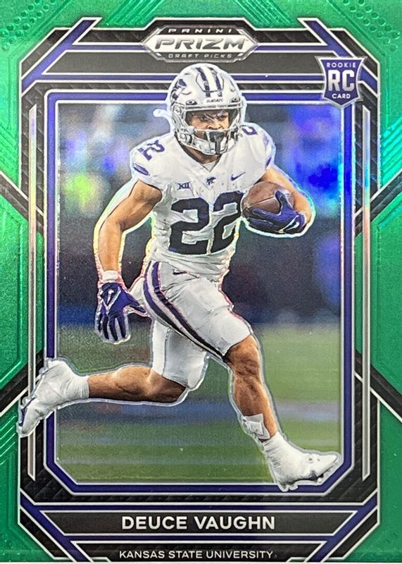 Deuce Vaughn 2023 Prizm Draft Picks #126 Green Rookie SGC 9.5