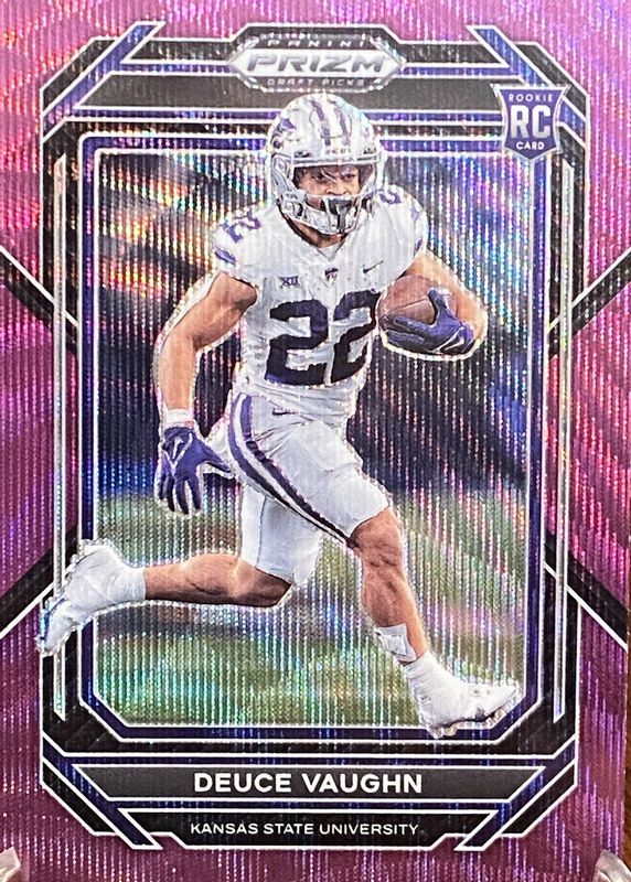 Deuce Vaughn 2023 Prizm Draft Picks #126 Purple Wave Rookie PSA 10