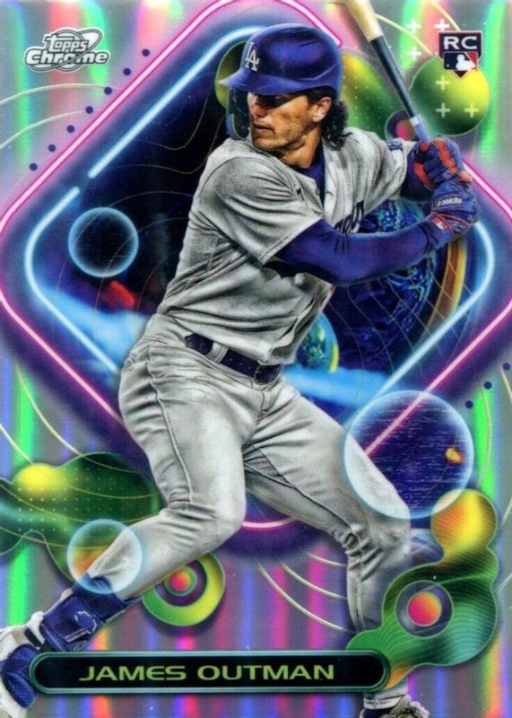 James Outman 2023 Topps Chrome Cosmic #146 Refractor Rookie RAW