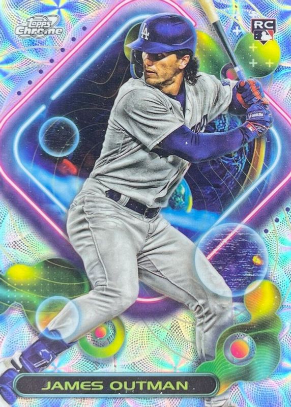 James Outman 2023 Topps Chrome Cosmic #146 Nucleus Refractor Rookie RAW