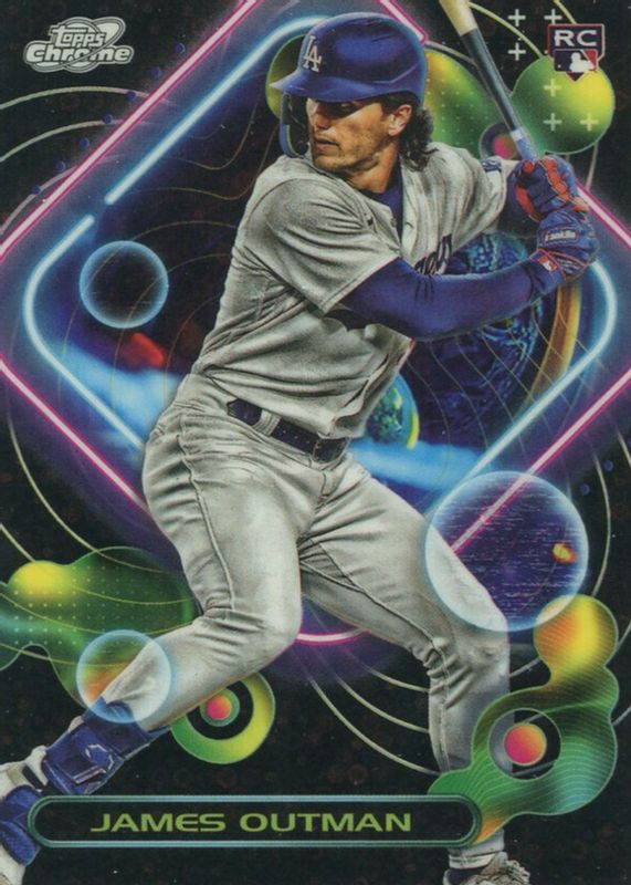 James Outman 2023 Topps Chrome Cosmic #146 Black Eclipse Refractor /10 Rookie SGC 10