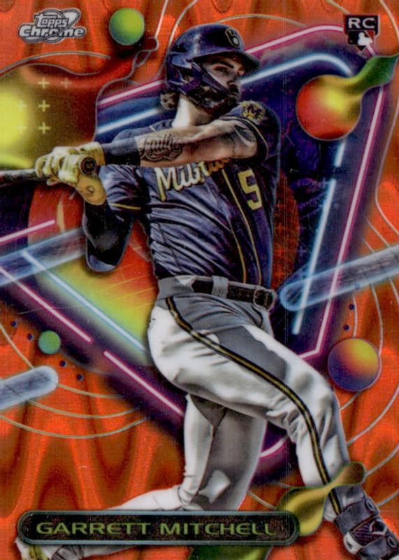 2023 Topps Chrome Cosmic #154 Orange Galactic Refractor /25