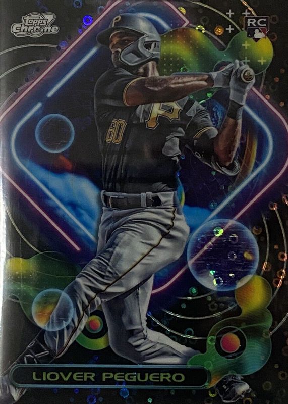 Liover Peguero 2023 Topps Chrome Cosmic #166 Black Eclipse Refractor /10 Rookie SGC 10