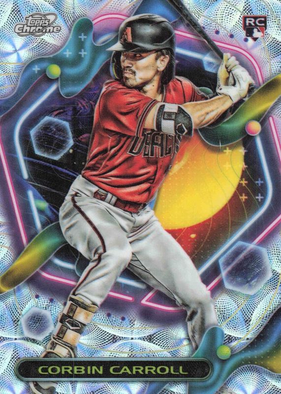 Corbin Carroll 2023 Topps Chrome Cosmic #7 Nucleus Refractor Rookie SGC 9