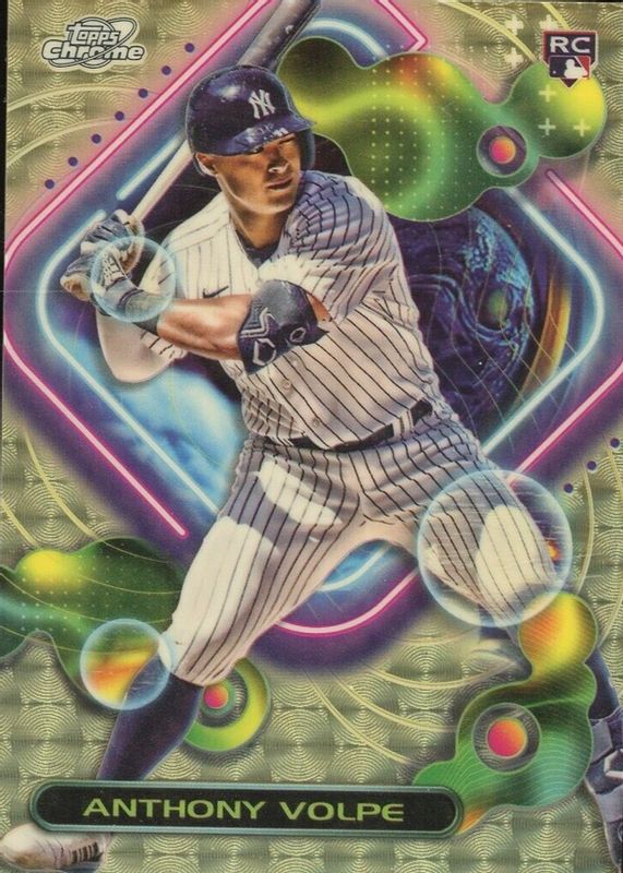 Anthony Volpe 2023 Topps Chrome Cosmic #107 Superfractor /1 Rookie RAW