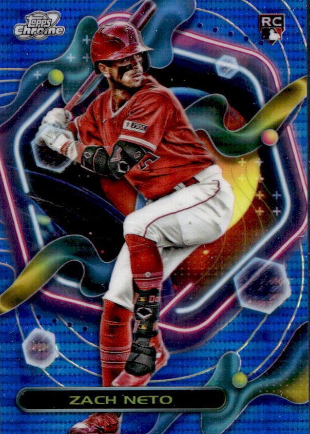 Zach Neto 2023 Topps Chrome Cosmic #161 Blue Moon Refractor