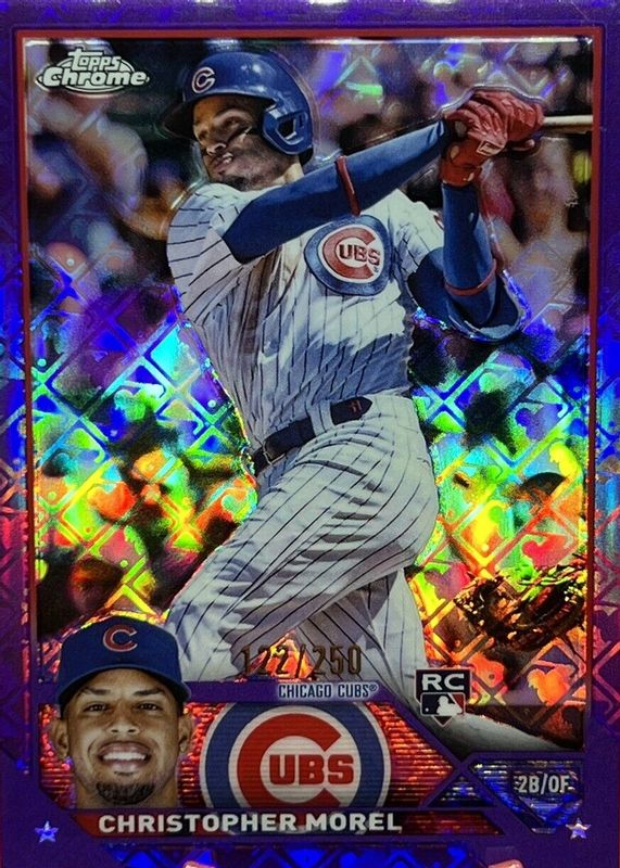 Christopher Morel 2023 Topps Chrome Logofractor Edition #198 Purple /250 Rookie RAW