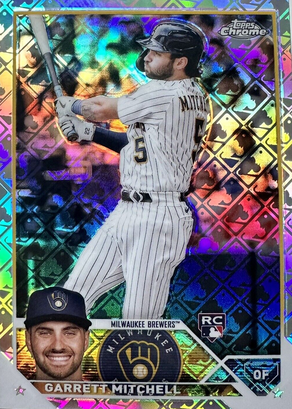TOPPS MLBカード BOWMAN CHROME GARRETT MITCHELL BREWERS 046/150 #BD-118 送料無料 中古 IT2 Garrett Mitchell 2023 Topps Chrome Logofractor Edition #110