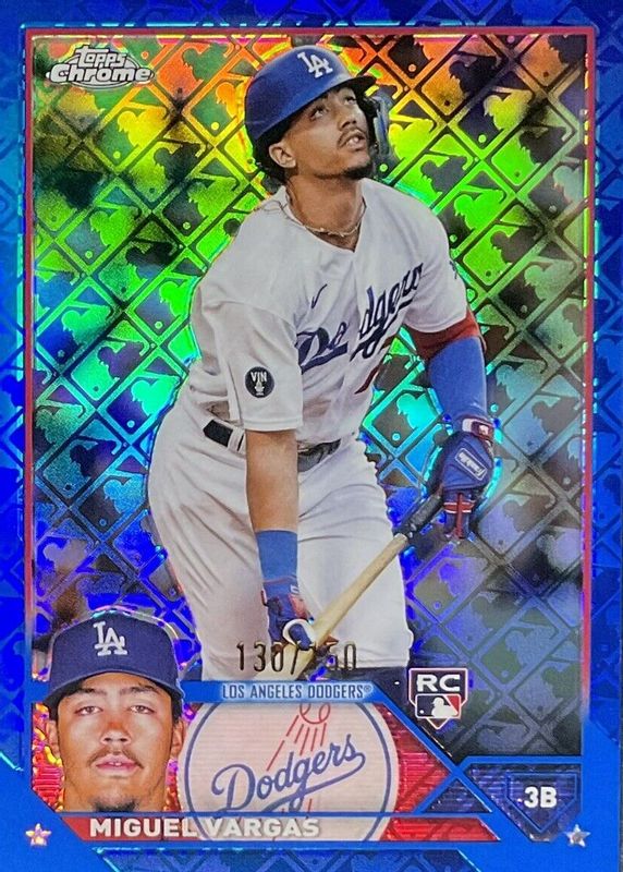 Miguel Vargas 2023 Topps Chrome Logofractor Edition #161 Blue /150 Rookie PSA 10