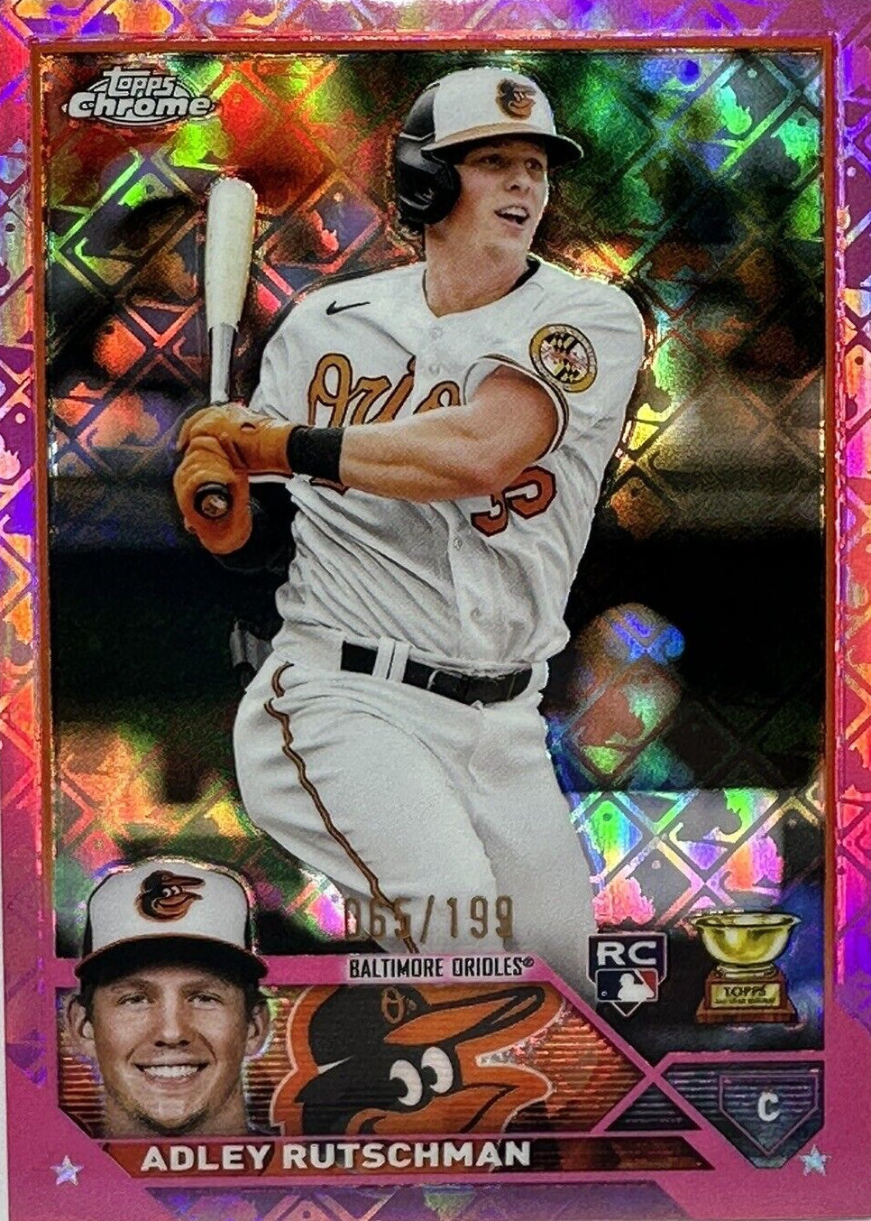 【美品】Adley Rutschman_直筆サイン_シリアル#50_RCカード 2023 Bowman - Bowman Spotlights Adley Rutschman #BS-4 (RC