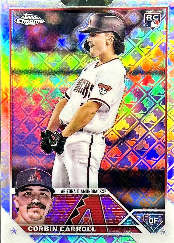 Corbin Carroll 2023 Topps Chrome Logofractor Edition #95 SP Variation Rookie RAW