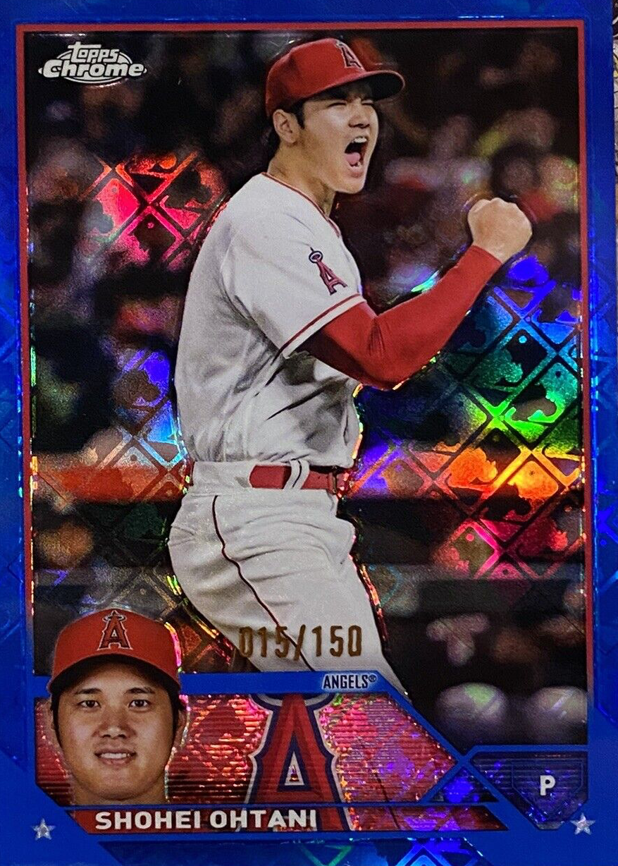 Shohei Ohtani Topps Chrome ロゴリフラクター　2023 Shohei Ohtani 2023 Topps Chrome Logofractor Edition #17 Blue /150