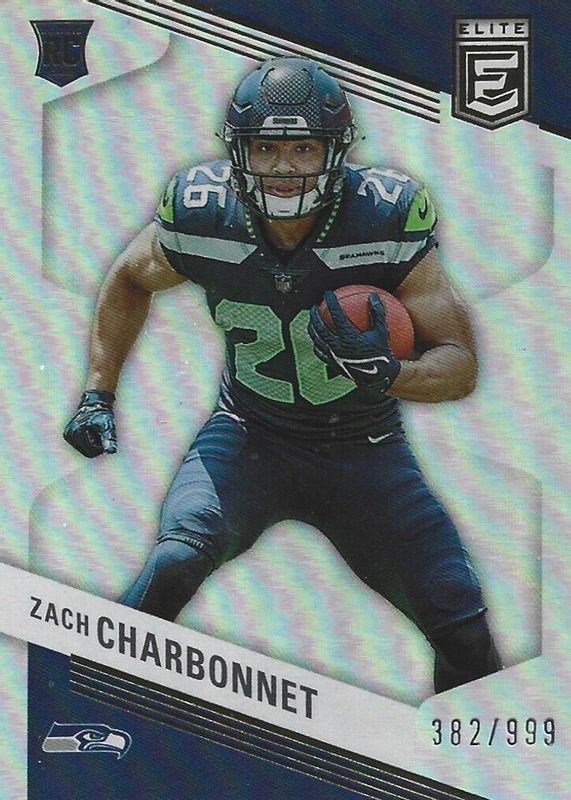 Zach Charbonnet 2023 Elite #199 Base Rookie /999 Rookie PSA 9