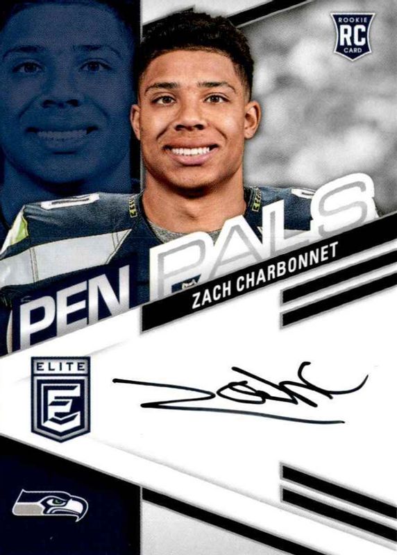 Zach Charbonnet 2023 Elite #PPZCH Pen Pals Rookie RAW