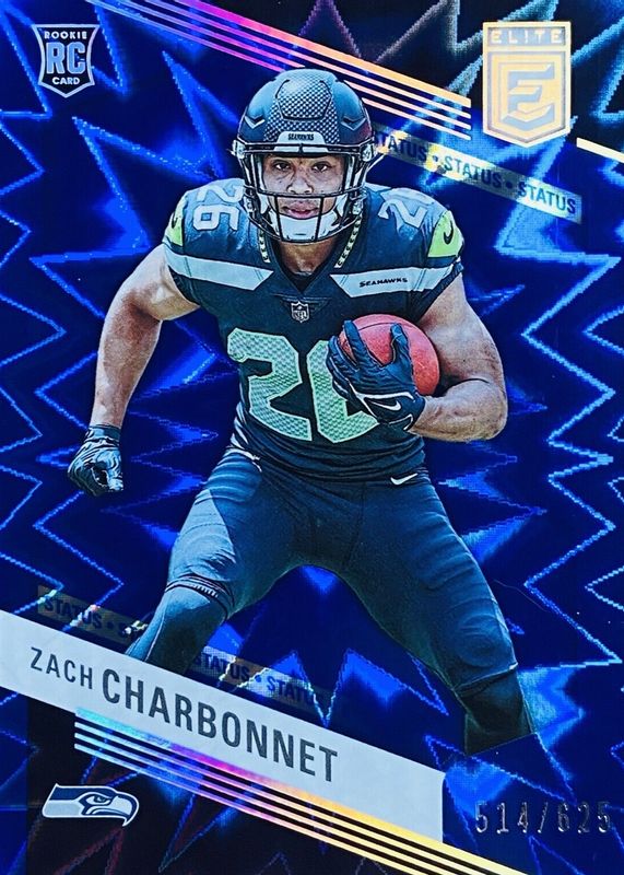 Zach Charbonnet 2023 Elite #199 Status Explosion /625 Rookie SGC 10