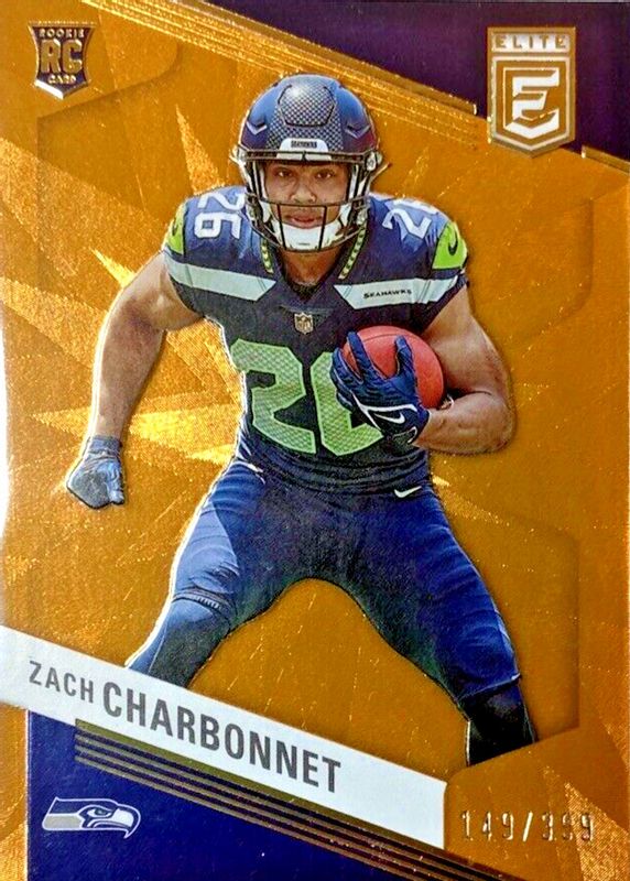 Zach Charbonnet 2023 Elite #199 Orange /399 Rookie BGS 9.5