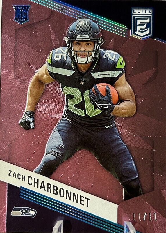 Zach Charbonnet 2023 Elite #199 FOTL Pink /11 Rookie SGC 10