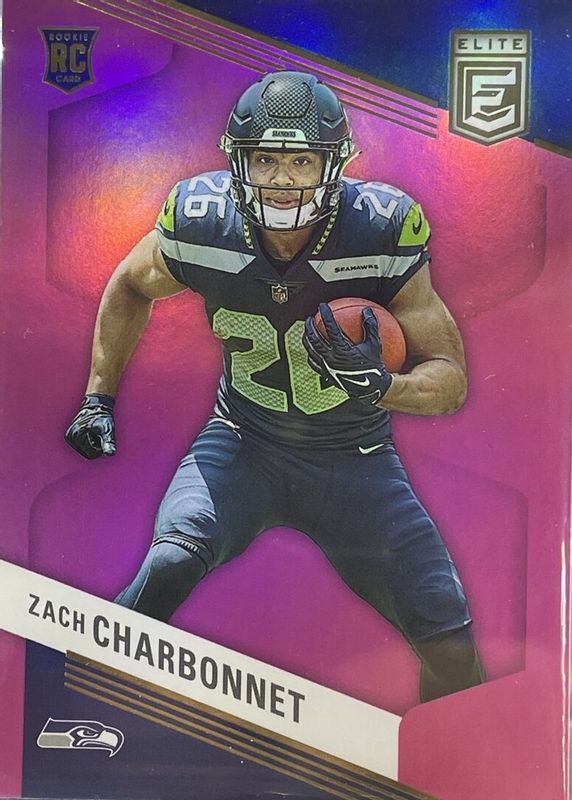 Zach Charbonnet 2023 Elite #199 Pink Rookie BGS 9.5