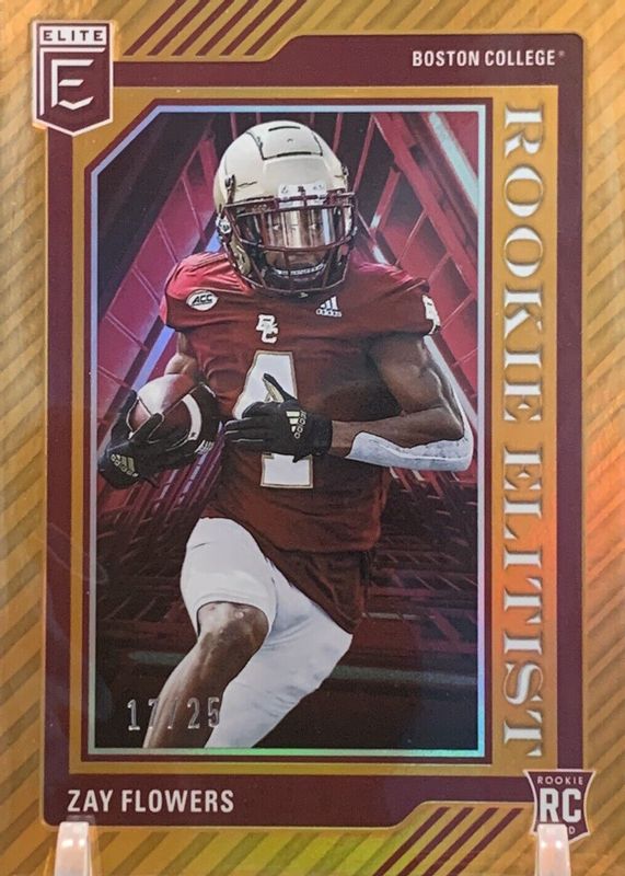 Zay Flowers 2023 Elite #RE-12 Rookie Elitist - Orange /25 Rookie SGC 10