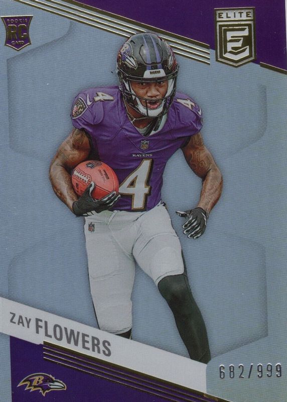 Zay Flowers 2023 Elite #200 Base Rookie /999 Rookie SGC 10