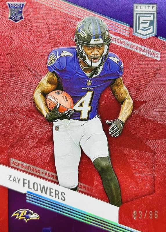 Zay Flowers 2023 Elite #200 Aspirations (/96) Rookie SGC 10