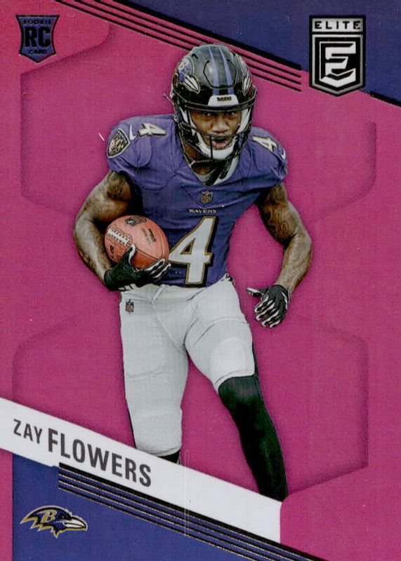 Zay Flowers 2023 Elite #200 Pink Rookie BGS 9