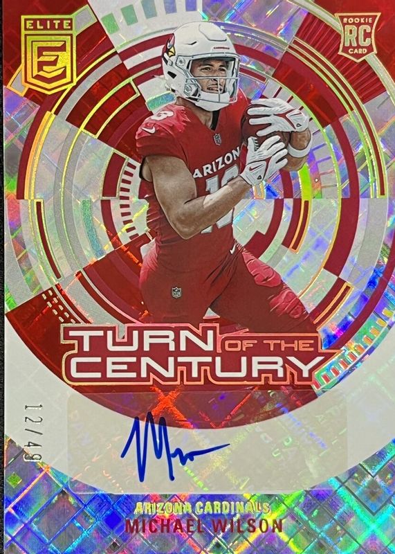 Michael Wilson 2023 Elite #TC-MWI Turn of the Century Autographs - Red /49 Rookie RAW