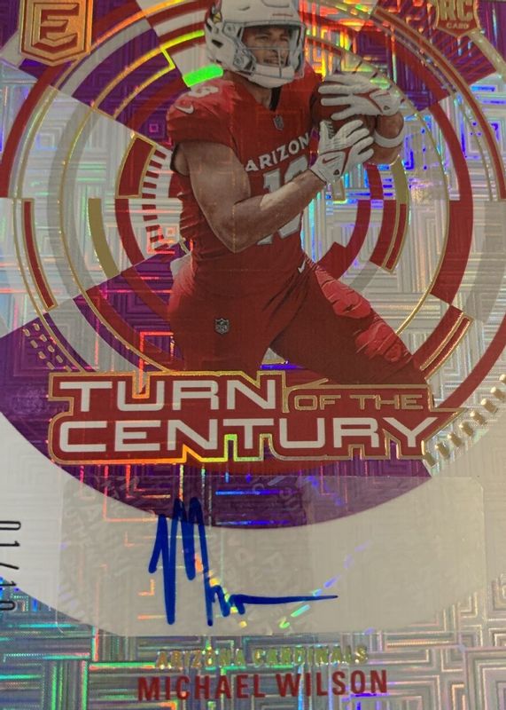 Michael Wilson 2023 Elite #TC-MWI Turn of the Century Autographs - Purple /10 Rookie RAW