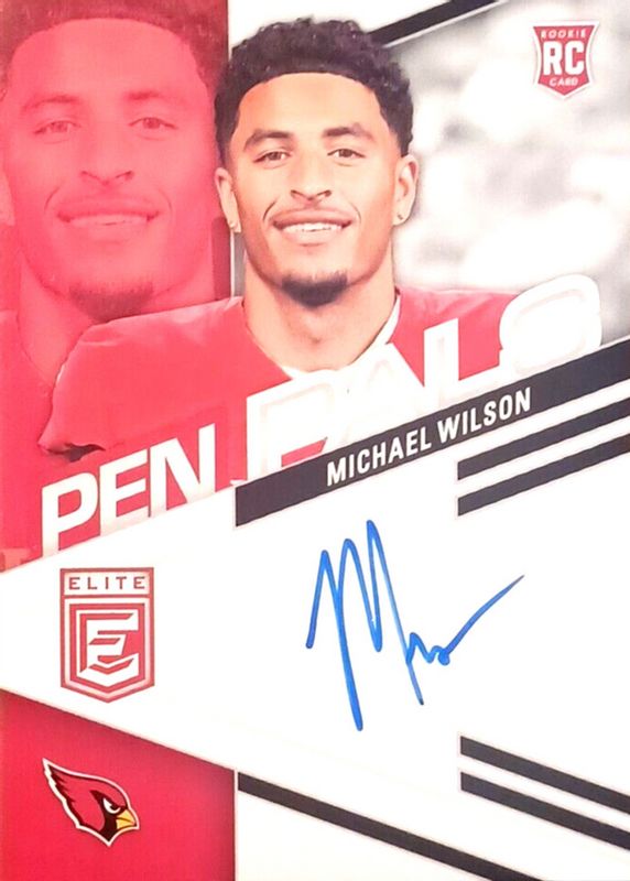 Michael Wilson 2023 Elite #PPMWI Pen Pals - Blue Ink Rookie RAW