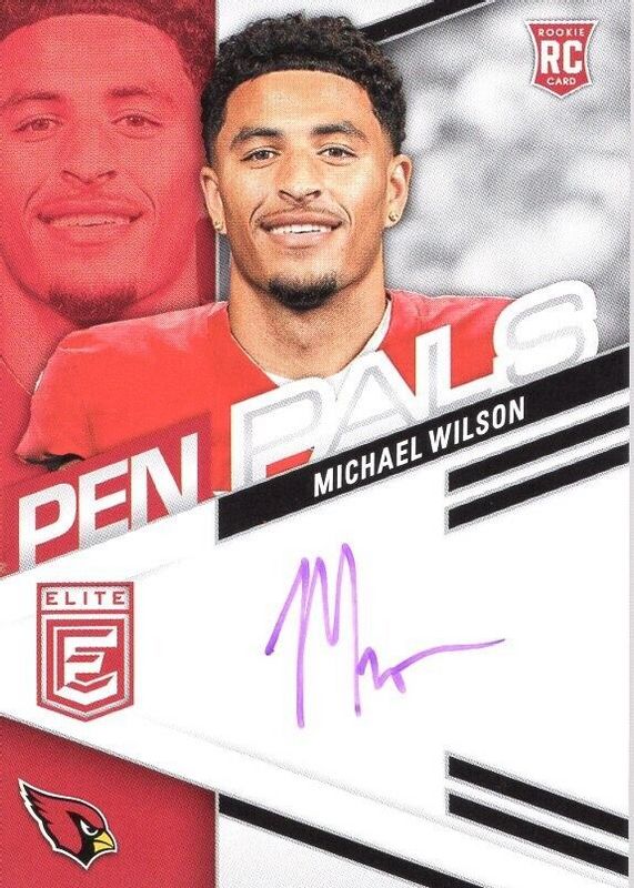 Michael Wilson 2023 Elite #PPMWI Pen Pals - Purple Ink Rookie RAW