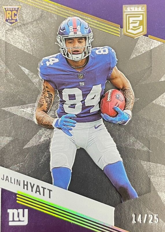 Jalin Hyatt 2023 Elite #149 Black /25 Rookie RAW