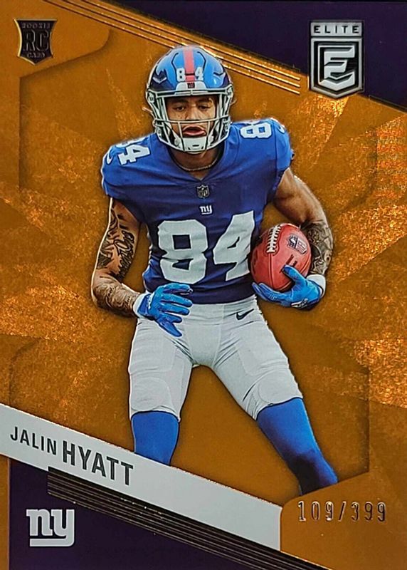 Jalin Hyatt 2023 Elite #149 Orange /399 Rookie PSA 10