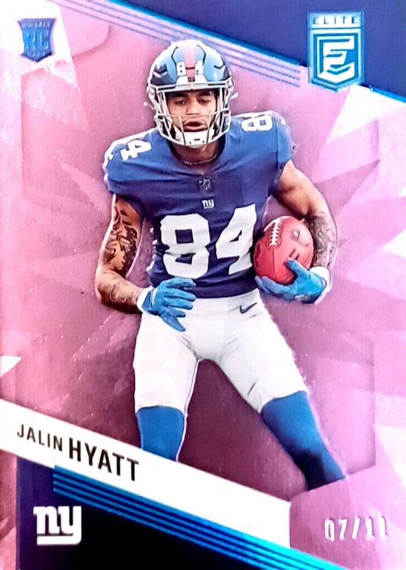 Jalin Hyatt 2023 Elite #149 FOTL Pink /11 Rookie PSA 10